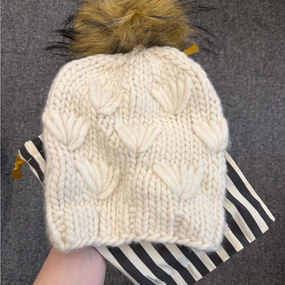 Lele Sadoughi The Motley Beanie White Lie